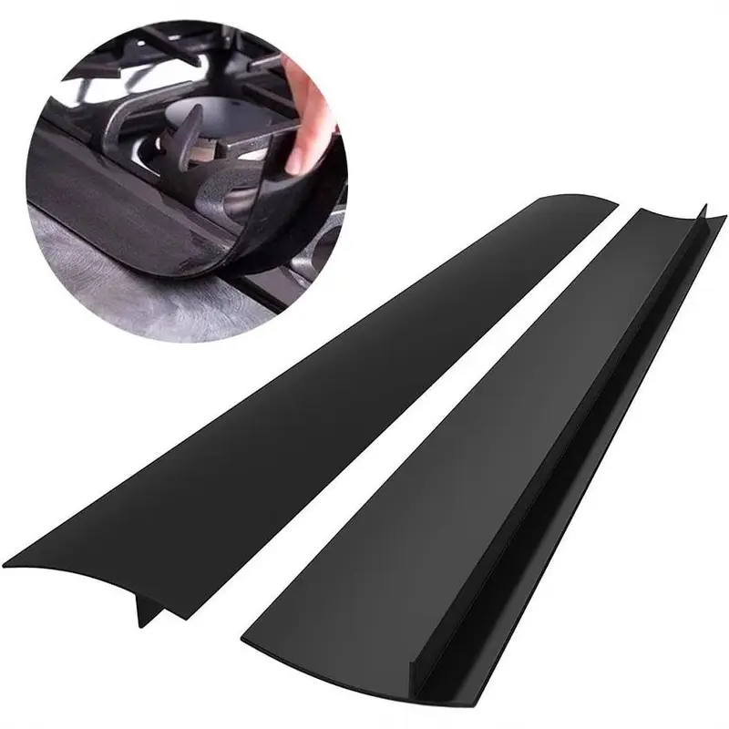 2 Pcs Silicone Stove Counter Gap Cover, Oil Proof & Anti-Fouling Seal Strip, Kitchen Gap Filler, Must-Have Accessory