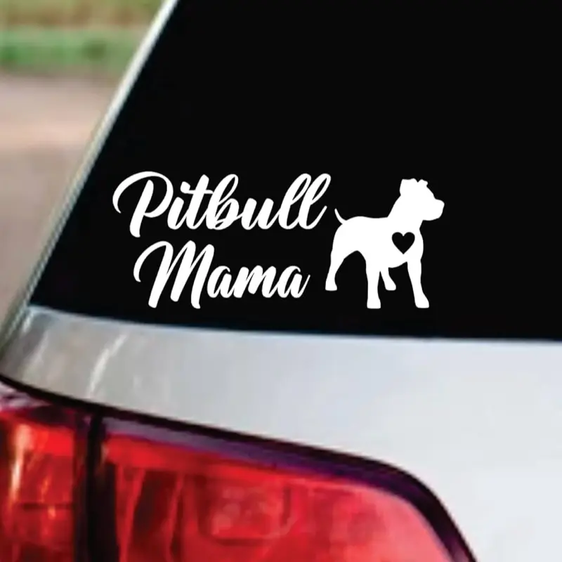Pitbull Mama Car Decal Truck Bumper Sticker Window Windshield Vinyl Girls Dog