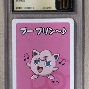 Jigglypuff Old Maid JPN Playing Card CGC Pristine 10 6057401199 Pink Design with Jigglypuff Character