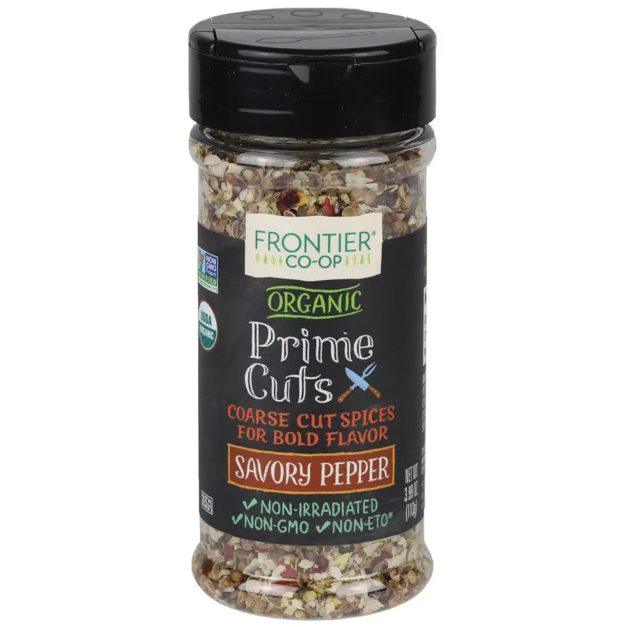 Frontier Co-op Prime Cuts Savory Pepper, Organic 3.99 oz. Frontier Co-op Prime Cuts Savory Pepper, Organic 3.99 oz.