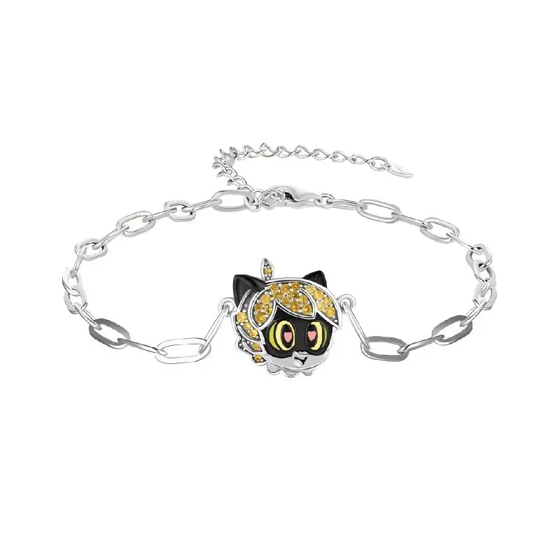 GNOCE Miraculous Cat Noir Chain Bracelet - Unique & Trendy Costume Jewelry for Teens, Casual Fashion Accessory, Unisex, Chain Style, Teen-Friendly, Teens Who Love Unique, Trendy Pieces