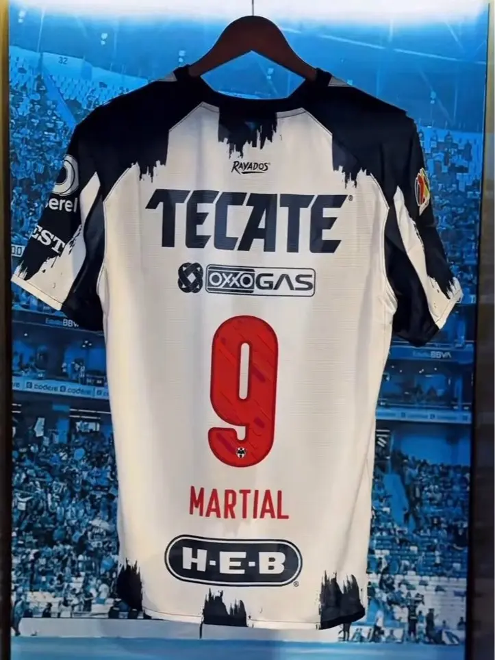 Anthony Martial #9 Jersey rayados de monterrey home 202526