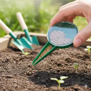5-Dial Precision Hand Seeder for Tiny Seeds - Adjustable Flow Control, Perfect for Home Vegetable Gardens, Balcony Planting & Delicate Horticulture. Lightweight Tool Ensures Accurate Sowing of Small Seeds with Ease, Garden Supplies
