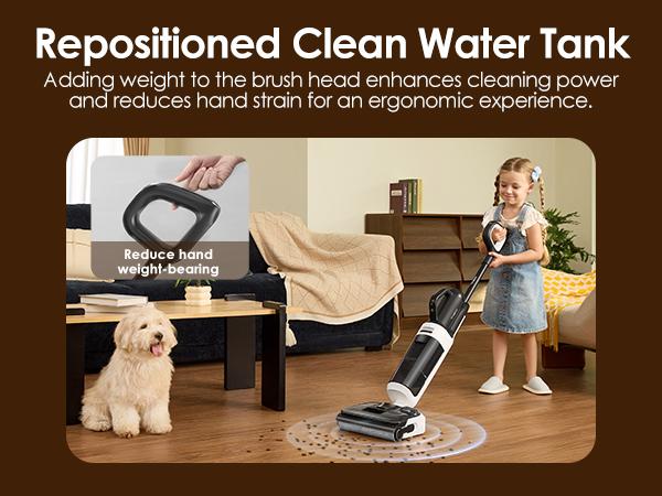 Tineco Floor One Switch i5 Stretch Breeze Wet Dry Vacuum Cleaners, 2-in-1 Cordless Vacuum for Multi-Surface, 20KPa Powerful Floor Cleaner Mop with Long Runtime
