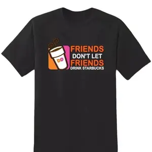 Dunkin Donuts FRIENDS Coffee T Shirt Fast Ship, Graphic tees, Streetwear, Men gifts, Short sleeve, T Shirt for Men, cotton, Top, Menswear