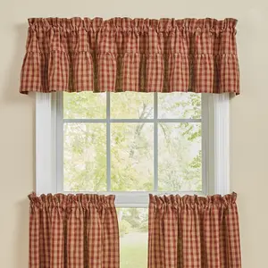 Bridgeton Wine Ruffled Valance