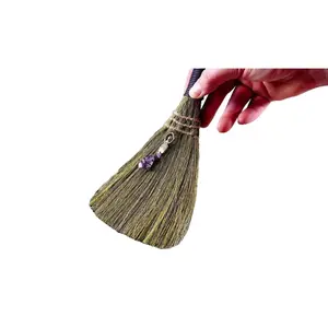 Altar Broom with Goddess Charm Sacred Cleansing Tool for Purifying Space & Invoking Divine Feminine Energy Perfect for Rituals & Spiritual Practices - Cleaning