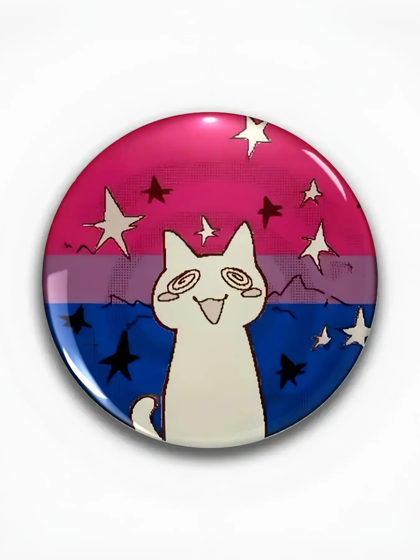Cute Cat Brooch Pin Clip Badge, Unique Fashion Accessory, Round Plastic DIY Button, Unisex Decorative Pins for Jeans, T-Shirts, Backpacks, Hats, Lapel Pins