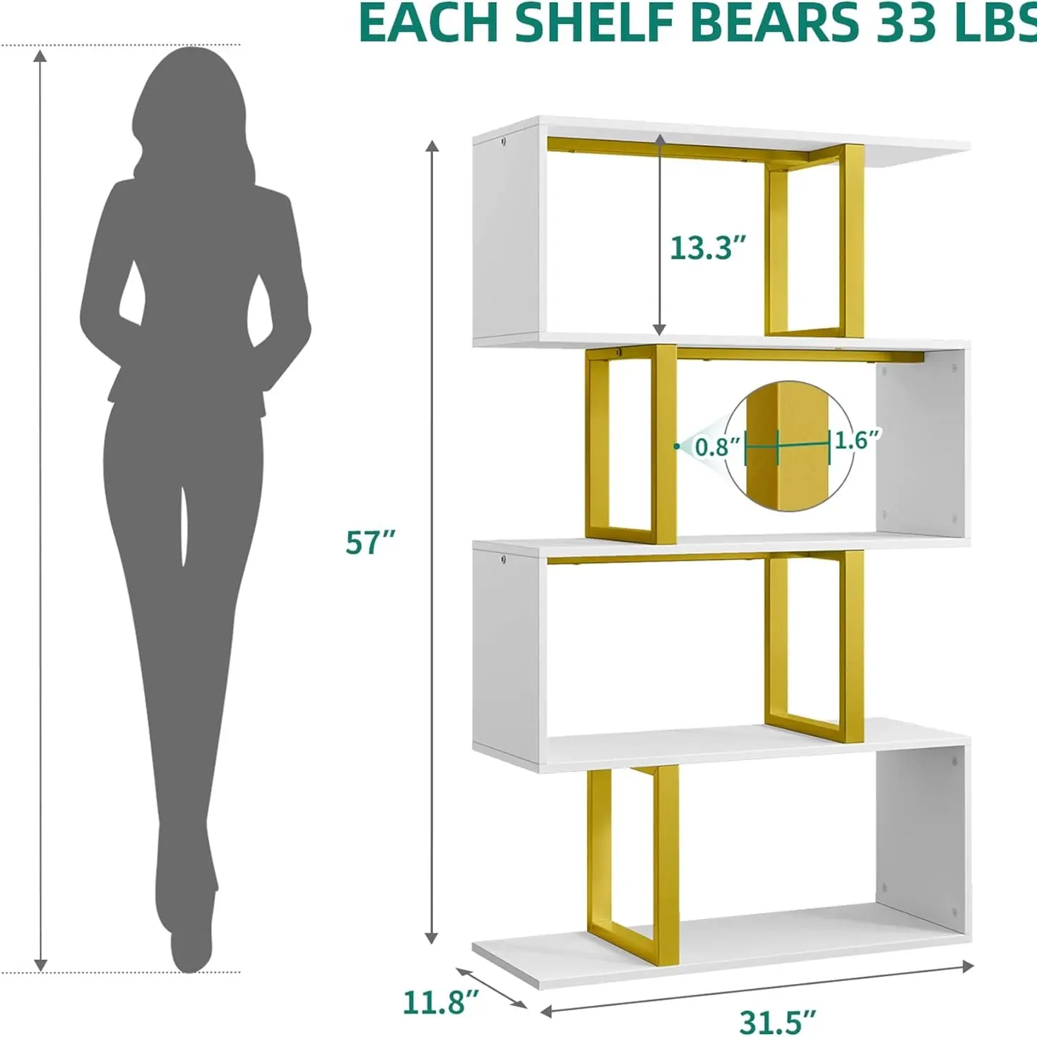 5 Tier-White＋ Glod