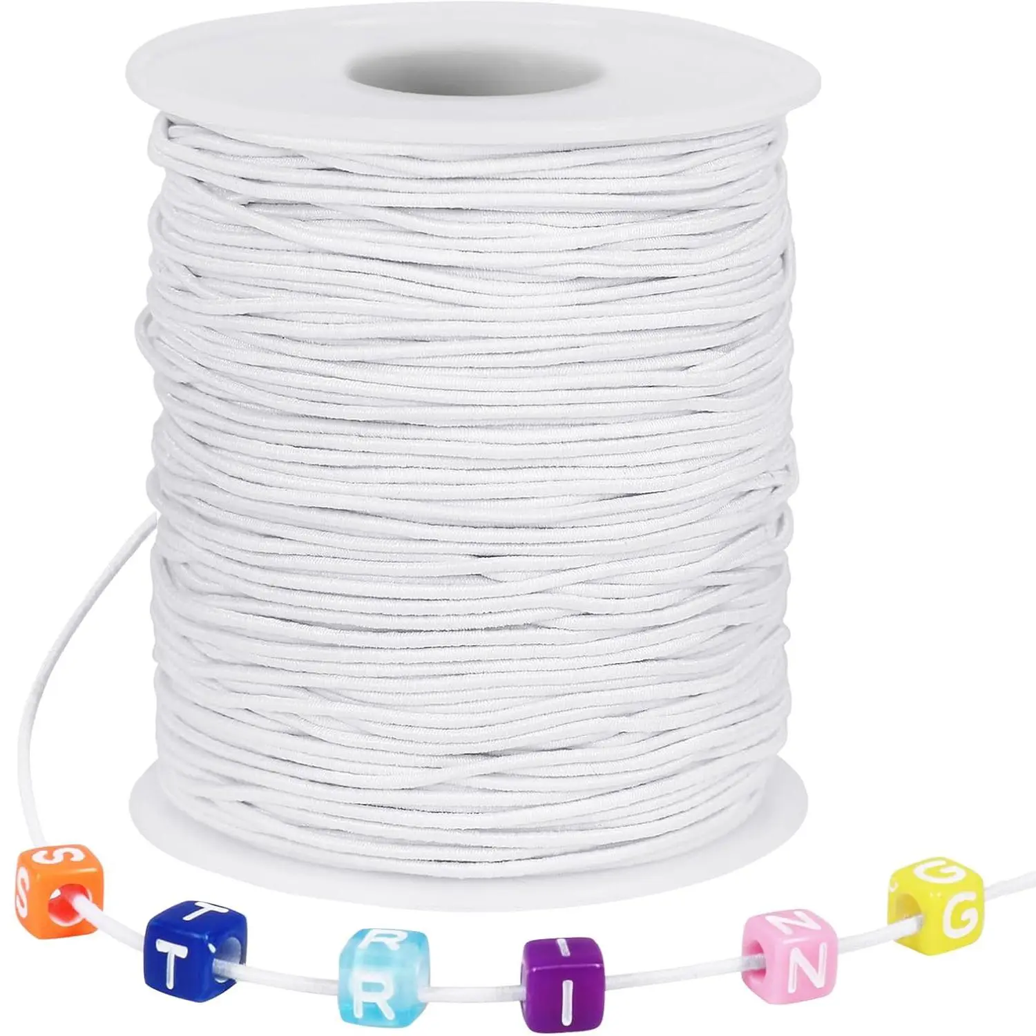 1mm Elastic String, 328ft Stretchy Beading String, Beading Thread, Bead Cord for Bracelets, Necklaces, Jewelry Making Supplies, Crafts Accessories, Beads Charms Accessories, Adjustable Beaded Design, DIY Jewelry Accessories, Handmade Beading Material