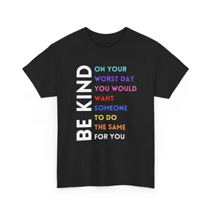 Be Kind Black Unisex Heavy Cotton Tee