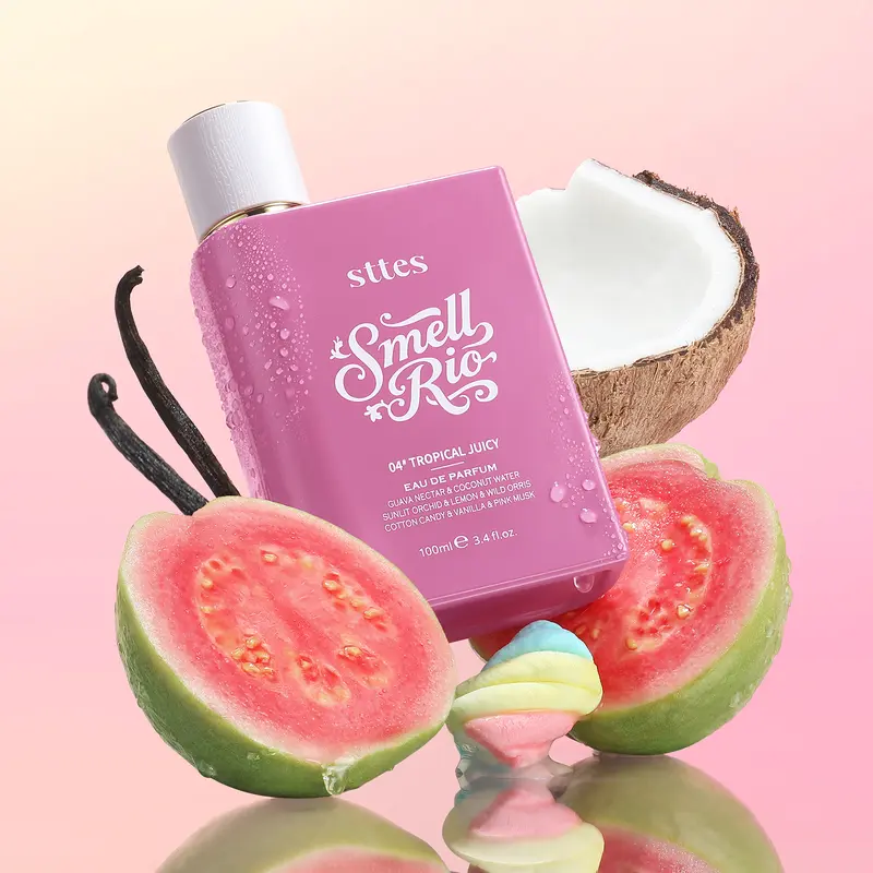New Sttes Perfume 04# (Original Tropical Juicy) – Eau de Parfum for Women – Richer Scent, Longer Lasting – Guava Nectar, Vanilla, Cotton Candy – Perfumes & Fragrances (100ml / 3.4 fl oz)