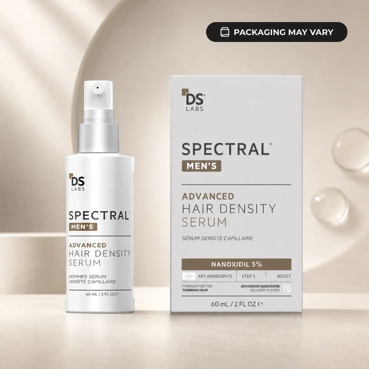 Spectral Men’s Advanced Hair Density Serum for Thinning Hair, Nanoxidil 5% & Caffeine Scalp Treatment, 60mL