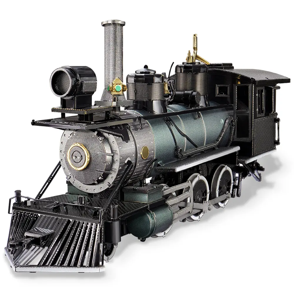 Piececool 3D Metal Classic Steam Engine Mogul Locomotive Puzzle Kit - Cube 3D Puzzle for Adults, Toys for Grown Ups, Stress-Relief DIY Hobby, Historic Collectible with Full Step-by-Step Instruction Manual