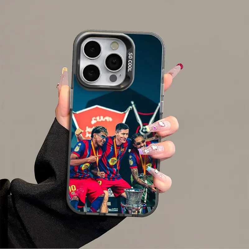 Lewandowski Yamal IPhone 16 17 Promax Phone Case Anti Drop Protective Case Suitable For iphone 15 14 13 SAMSUNG S25 24 23 22 ULTRA Acrylic Football Phone Case