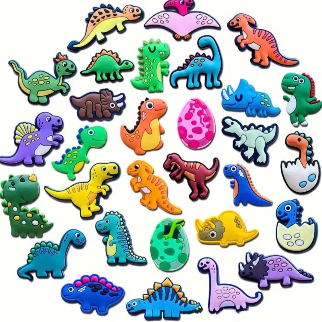 10 piece dinosaur shoe charms