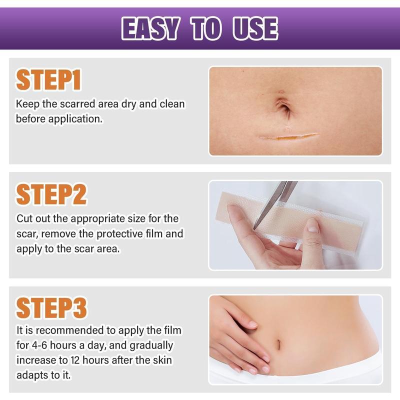 Grade Silicone Scar Sheets for Keloids Acne Scars & Stretch Marks Helps Reduce Redness Dark Spots & Visible Signs of Aging Skin Repair