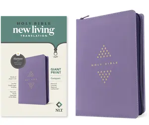 NLT Compact Giant Print Zipper Bible, Filament Enabled (Leatherlike, Diamond Lavender, Red Letter) -- New Living Translation - Bible