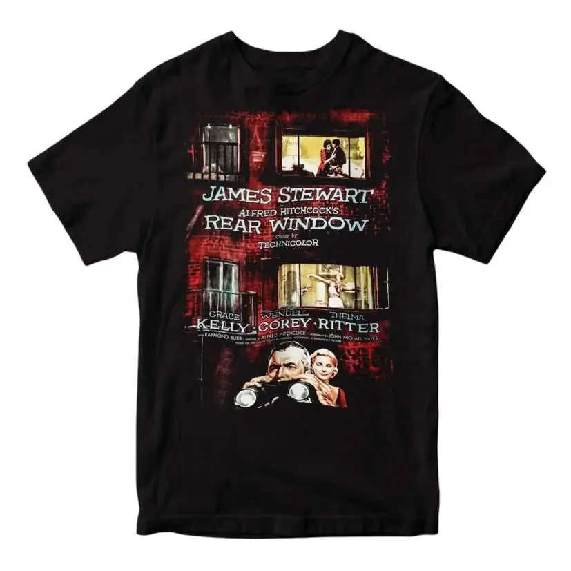 Rear Window Alfred Hitchcock 1954 T-Shirt – Classic Thriller Film Tee