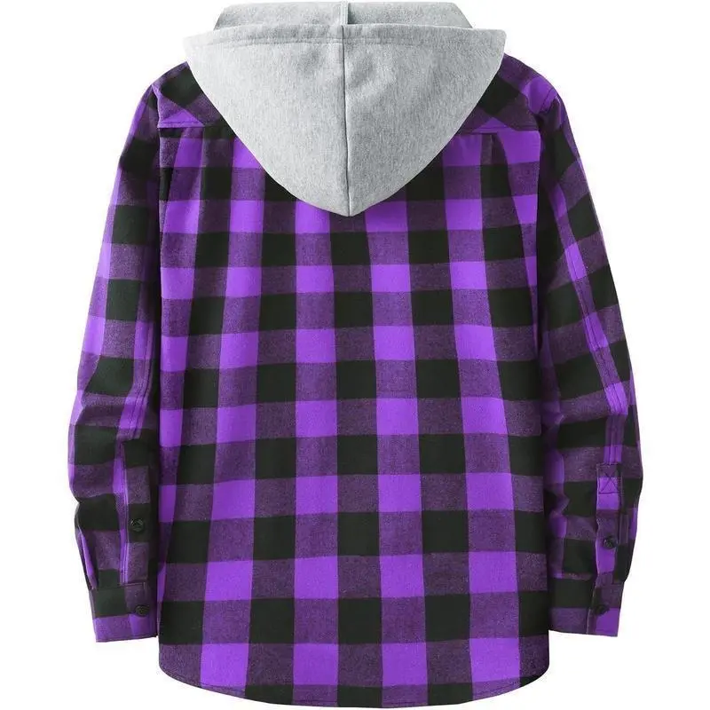 Mens Flannel Hoodie Shirts Casual Button Down Plaid Shirt Jackets For Men Long Sleeve Stylish Hooded With Pocket Suitable For Spring Autumn Daily Wear Outdoor Activities Comfortable Warm Versatile Top Mens Flannel Hoodie Shirts Casual Button Down Plaid Shirt Jackets For Men Long Sleeve Stylish Hooded With Pocket Suitable For Spring Autumn Daily Wear Outdoor Activities Comfortable Warm Versatile Top