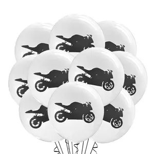Malayan Products Motorcycle Balloons Latex 12ct Streetbike Party Event Decorations 12in Standard Size Ideal for Birthdays Theme