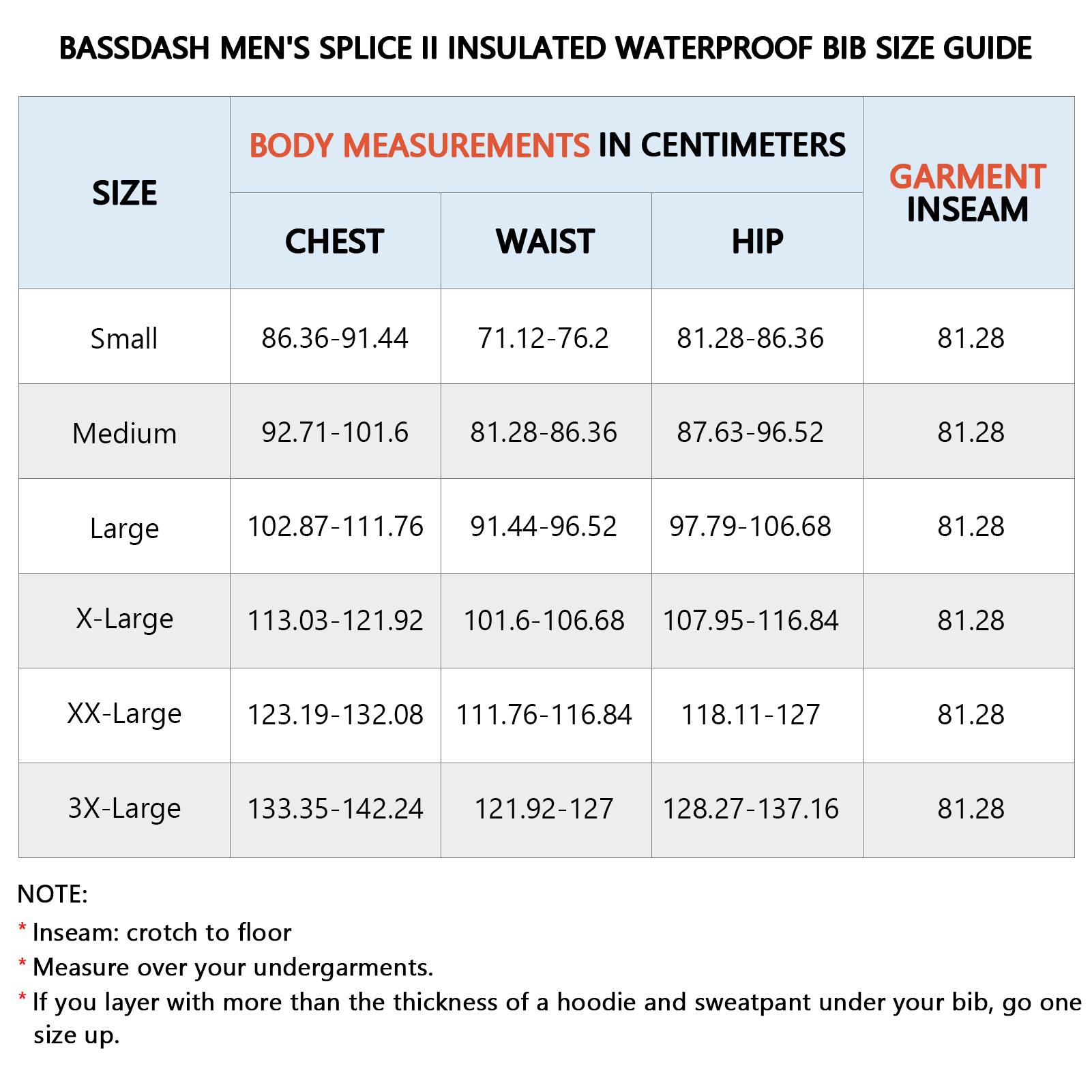 BASSDASH Splice II Men’s Insulated Waterproof Camo Hunting Bibs Ripstop Fishing Pants