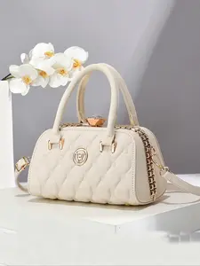 New Steel Frame Pillow Bag for Women, Handbag with Rhinestones, Casual Shoulder Crossbody Bag, High Capacity Handbag, Casual Trendy Handbag, Large Capacity, Travel Shopping, Elegant Rhinestone Bag