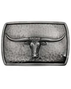 Montana Silversmiths Men's River Rock Cascade Longhorn Buckle - 40010Nbb-767H