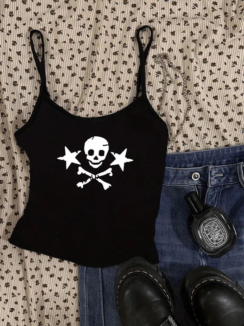 skull crop top - TikTok Shop