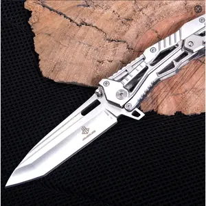 All-Steel Mecha-Style Folding Knife