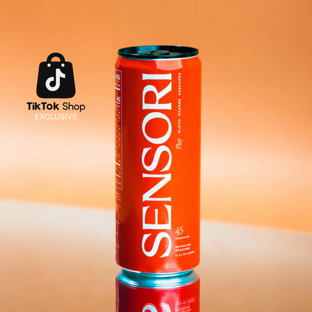 Sensori Play | Non-Alcoholic Functional Sparkling Beverage | Uplifting Cocktail-Inspired Social Drink | TikTok Exclusive 4-Pack