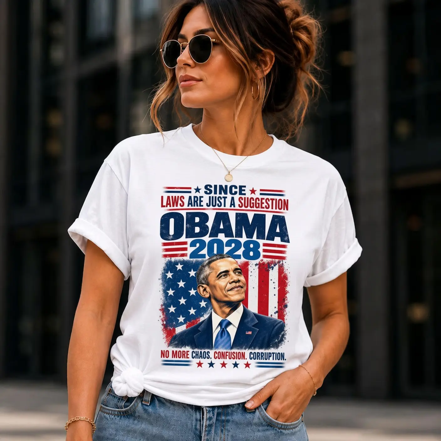 Funny Obama 2028 Unisex Comfort Colors T-Shirt, Election Parody Shirt, Protest Shirt, Political Shirt, Liberal Tee