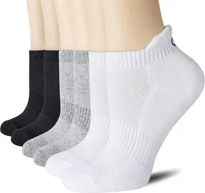 CS Cushioned Ankle Athletic Running Socks 6 Pairs Breathable Low Cut Sport Tab Socks for Men Women