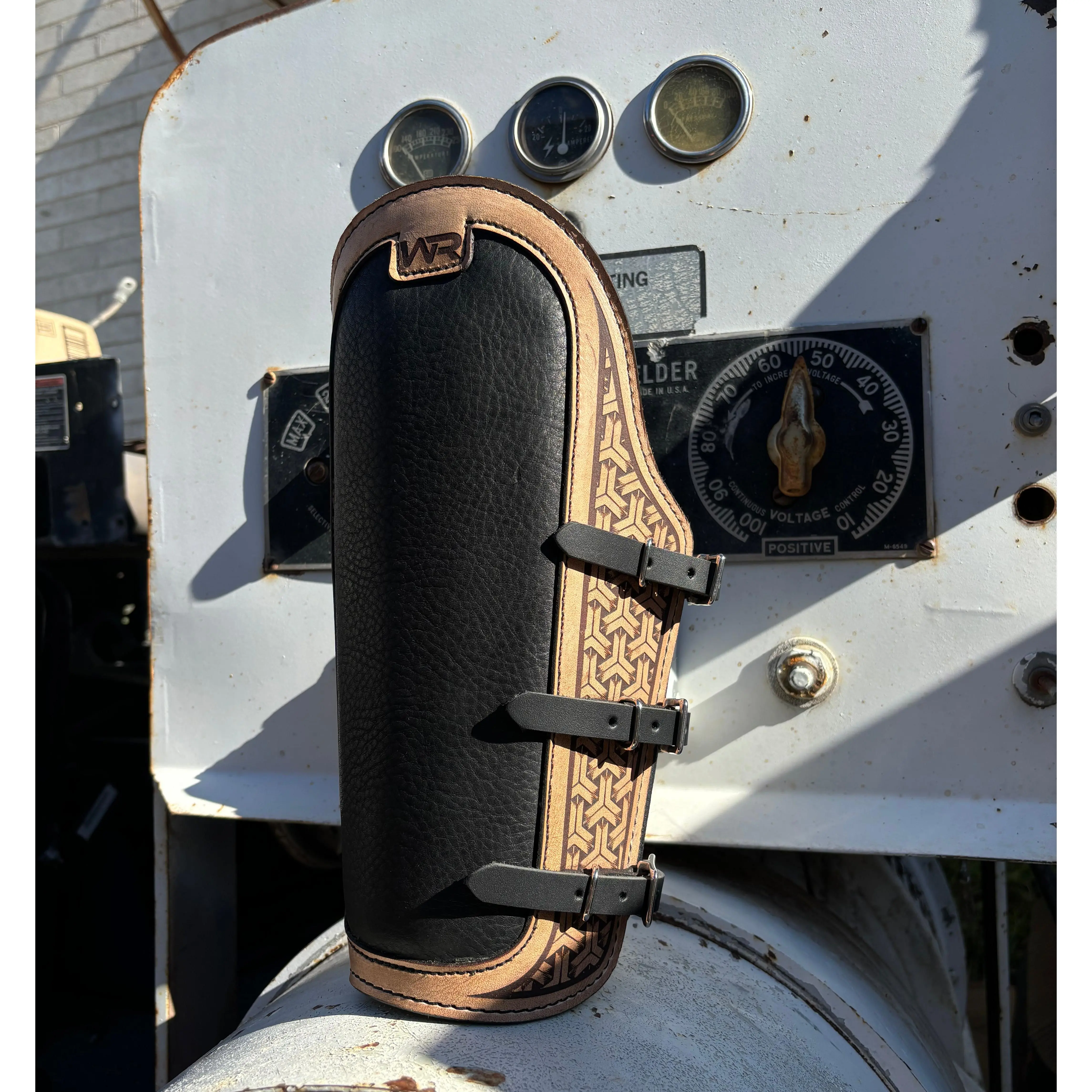 Full size Welding Armpad, Leather, Laser design pattern