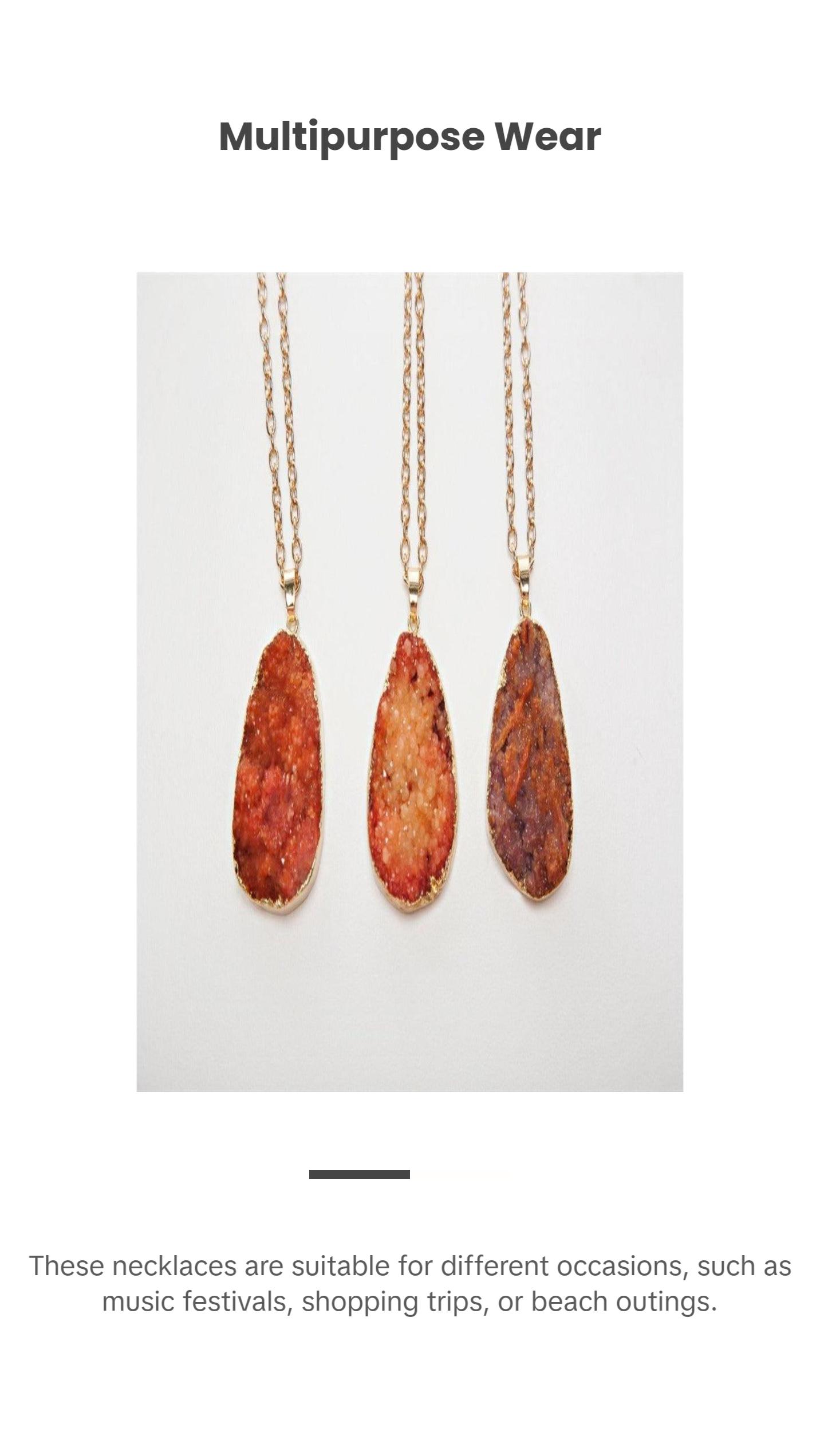 Colorful Druzy Stone Necklaces - Final Sale