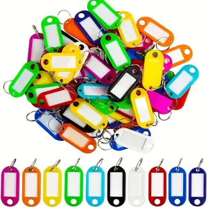 Key Tags With Labels 50pcs Key Tags, Key Labels, Plastic Key Tag, Key Rings, 10 Colors