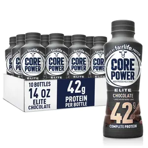 Core Power Fairlife Elite 42g High Protein Milk Shakes For kosher diet, Ready to Drink for Workout Recovery, Chocolate, 14 Fl Oz (Pack of 10), Liquid, Bottle