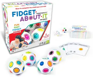 Fidget About It - The Fast Paced Puzzle Dice Rolling Fidget Toy Board Game by Continuum Games. Fun for Family Game Nights - 2-4 Players Ages 6 and Up.