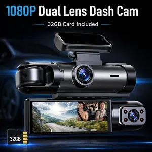 Car Dvr, 3.16 Inch IPS Screen 1080P HD Dash Cam, 32GB Memory, Infrared Night Vision, G-Sensor, Touchscreen, Automotive Driving Recorder