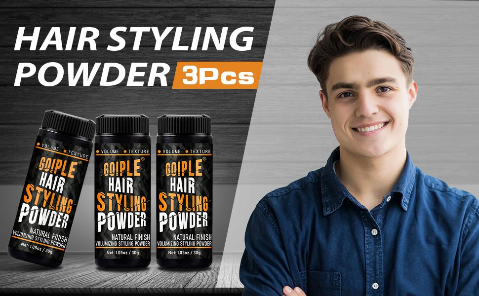 3Counts Hair Styling Powder 1.05oz Natural Look Styling for Men Volumizing & Texturizing Powder Flexible Hold Easy to Apply Texture with No Oil/Greasy/Residue 3Counts Hair Styling Powder 1.05oz Natural Look Styling for Men Volumizing & Texturizing Powder Flexible Hold Easy to Apply Texture with No Oil/Greasy/Residue