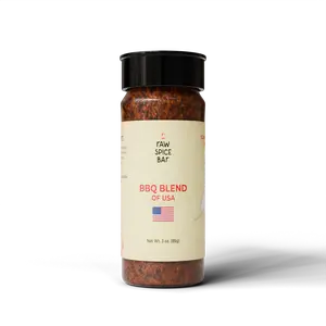 PepperMate BBQ Blend of USA - Savory Dry Rub for Meat & Chicken - Authentic Spices for Grilling & Dishes - Made Up Of Salt, Brown Sugar, Chili Powder, Garlic, Cumin, Black Pepper, Yellow Mustard, Paprika, Thyme, Red Pepper Flakes - 6.36oz