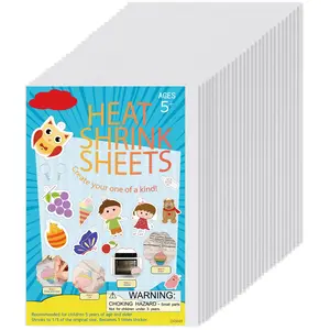 25 Piece Plastic Film Shrink Wrapping Paper, Creative Craft Supplies for Easter & Decorations, A4 Size Art Materials