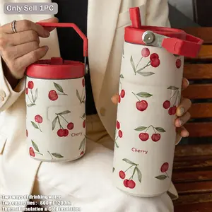 1200ML Stainless Steel Insulated Cup, Thermo Cup, Tumbler, Large Capacity Travel Mug, Coffee Bottle, Sports Water Jug, Ideal for Home, Office, Outdoor Use