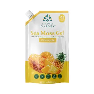 DE HERBAL GARDEN Pineapple Sea Moss Gel 16 FL OZ (473 mL) Natural Beverage