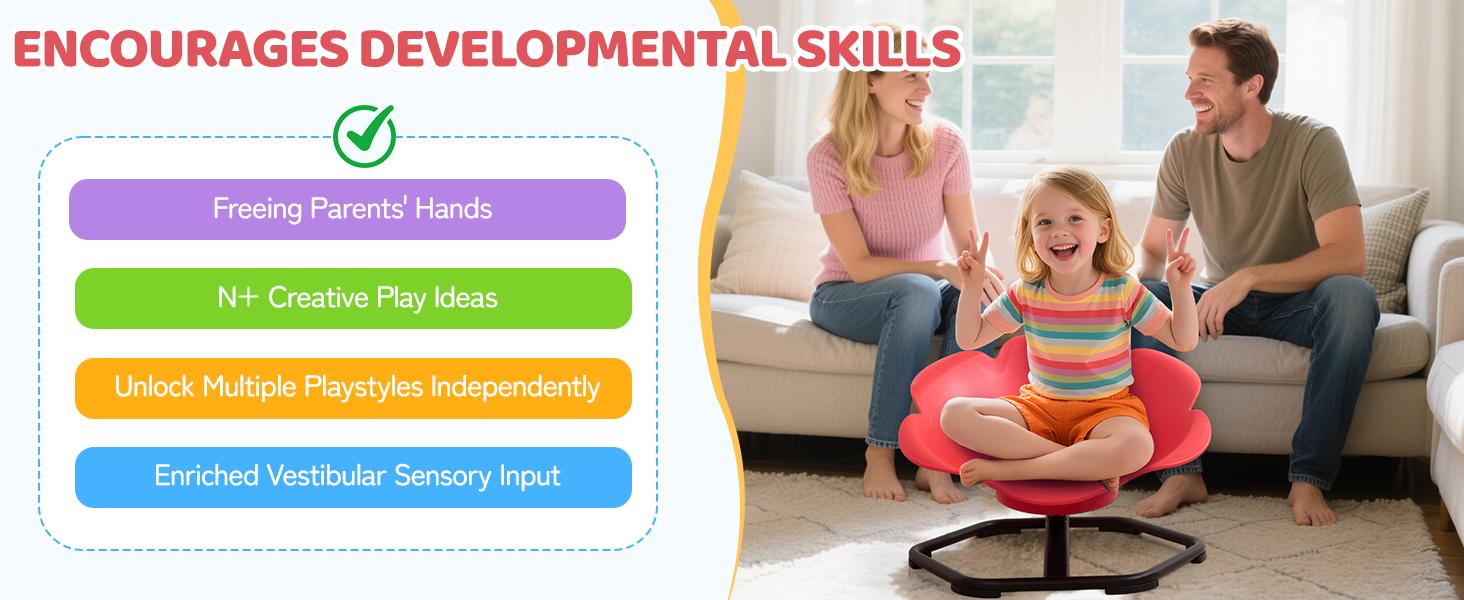 sensory spin chair for adults,Indoor Balancing Chair Kids Swivel Chair Sensory Toy ADHD Anxiety Tools,Body Coordination Balance Training anxiety relief fidget toy Fun Furniture Children kids outdoor play,Summervibes