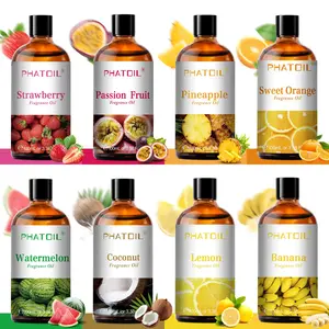 100ML Fruity Essential Oil for Diffusers & Humidifiers-3 Packs, Lemon Apple Strawberry Scented Aromatherapy Oil for DIY Candles & Perfume Making, Long Lasting, Calming Home Fragrance