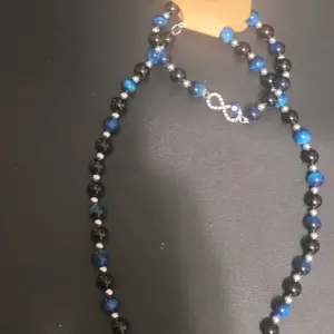 blue catseye necklace and bracelet