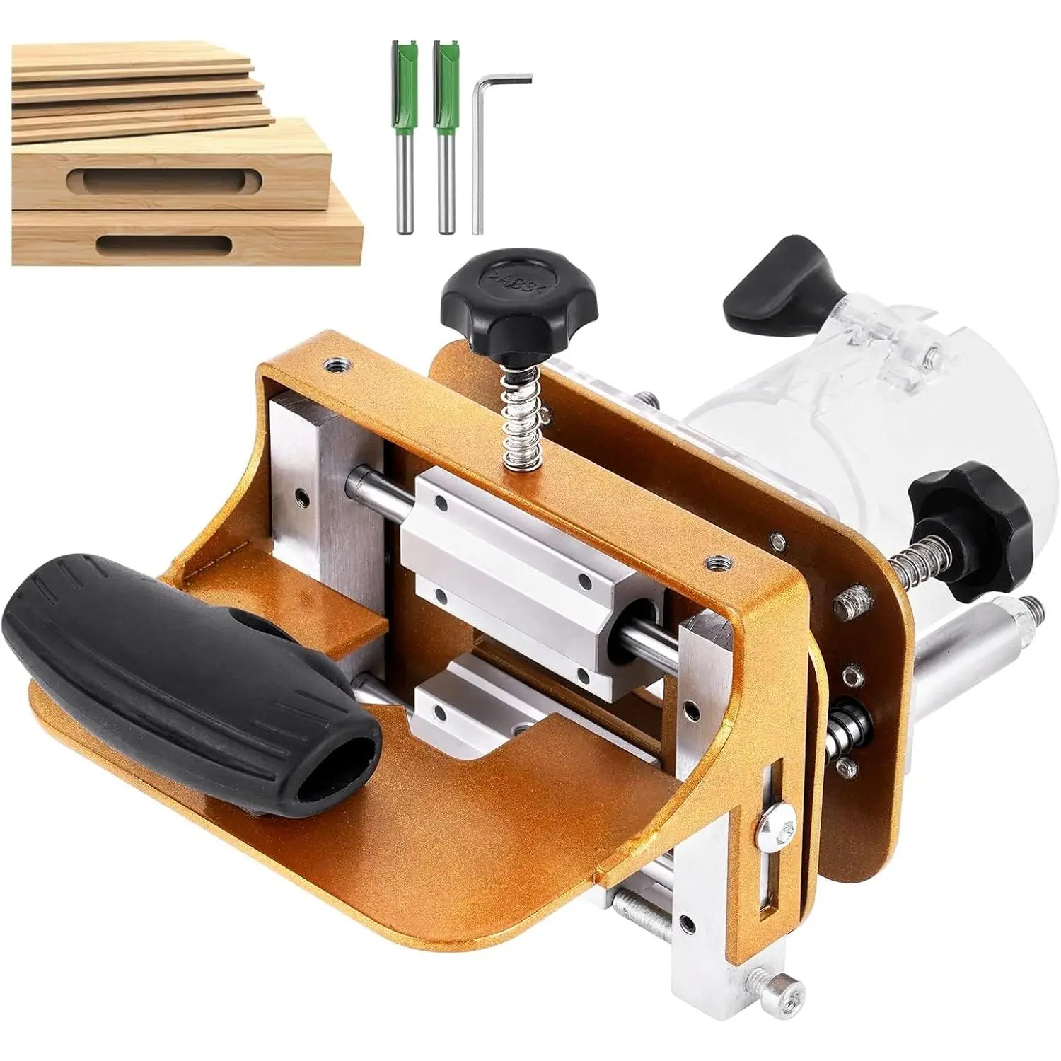 Mortising Jig 2 in 1 Invisible Fastener Slotting Bracket Mortise and Tenon Jig for Router Multifunctional Woodworking Slotting Tool