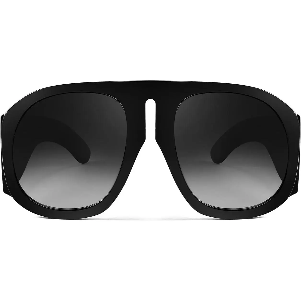 FEISEDY Retro Trendy Avaitor Sunglasses for Women Men Oversized Vintage 70s 80s Sunglasses Flat Top Shield Shades B2745