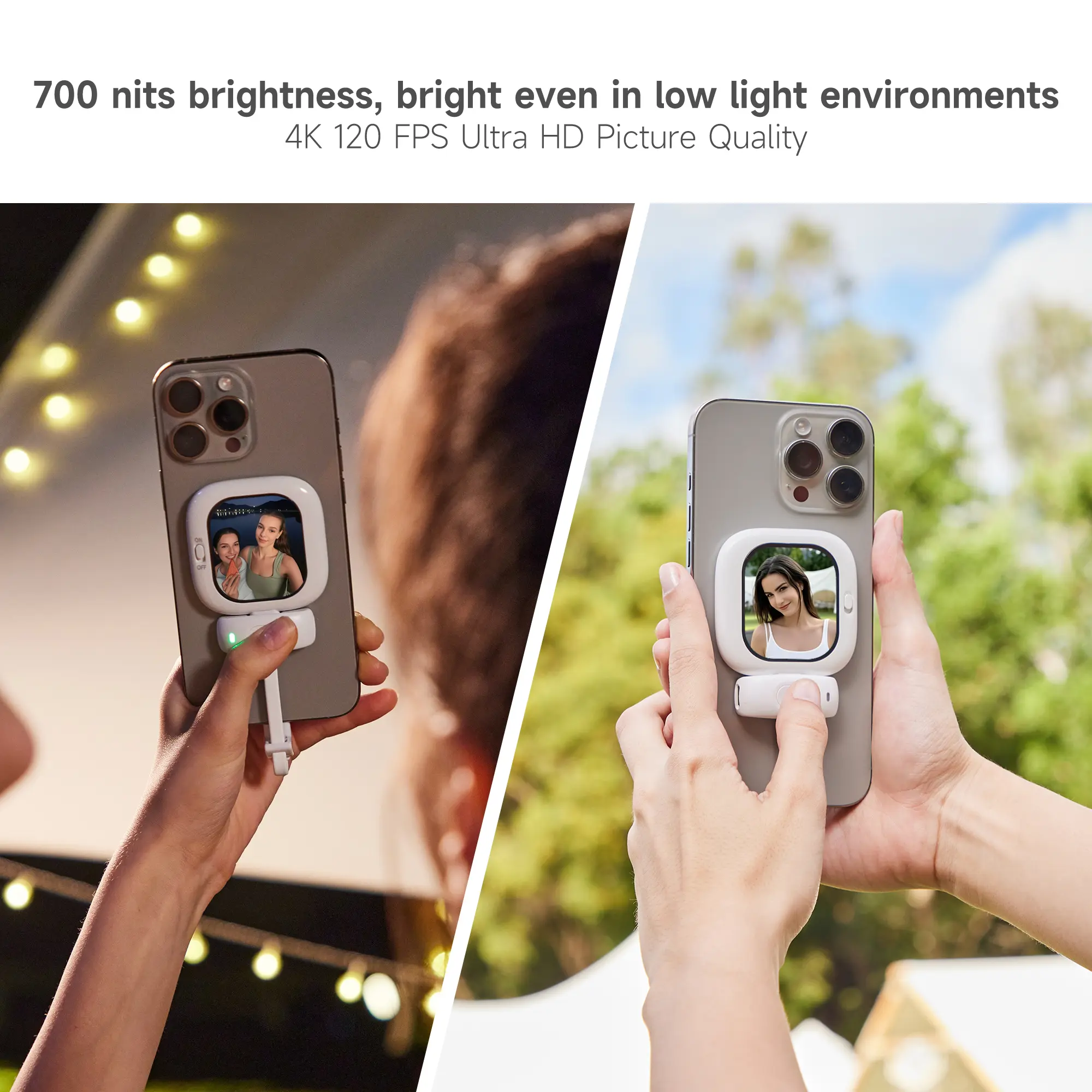 FOUNIST Vlogmate Mini for iPhone 5-17, 1080P/2K Magnetic Plug-and
